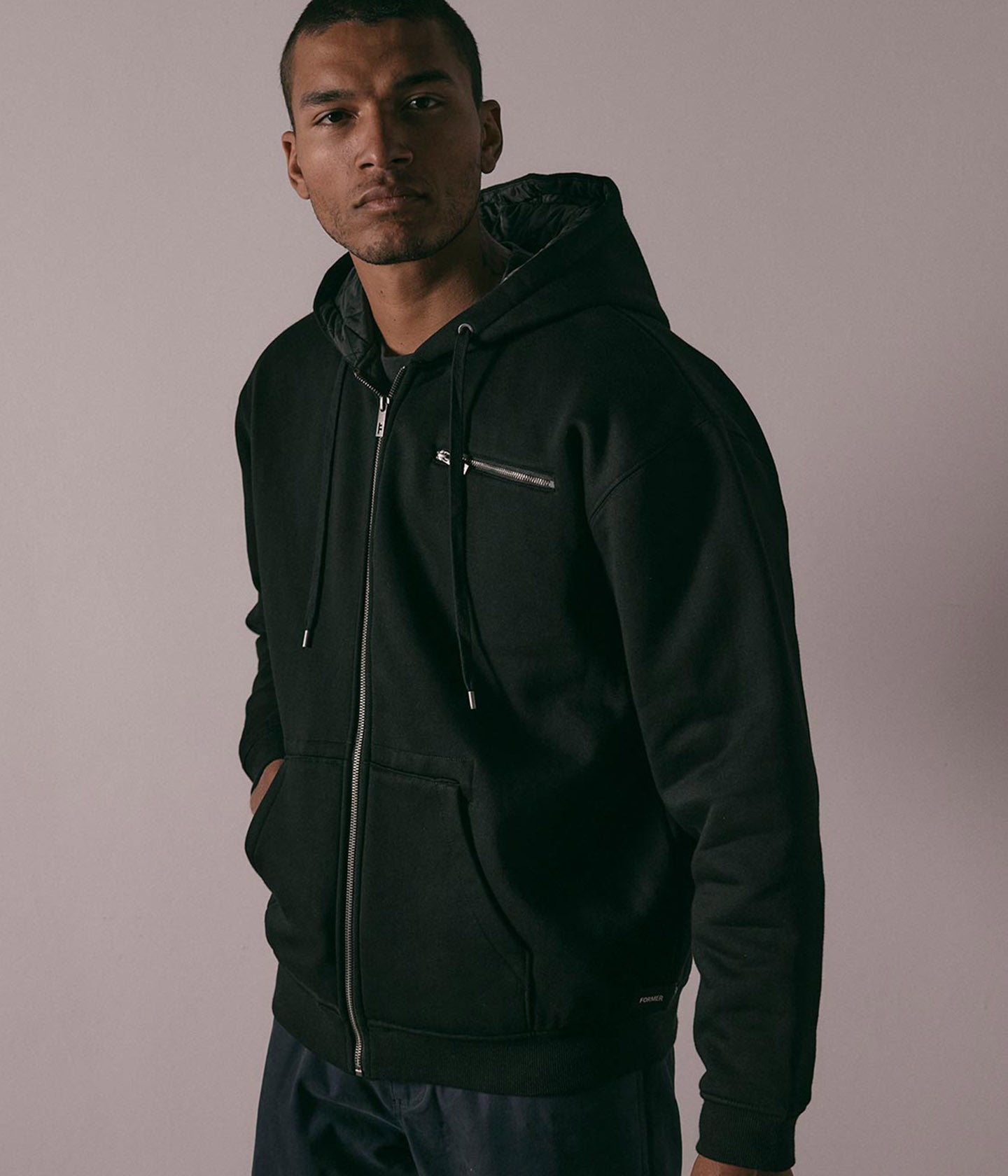 CA LINED ZT HOOD // BLACK