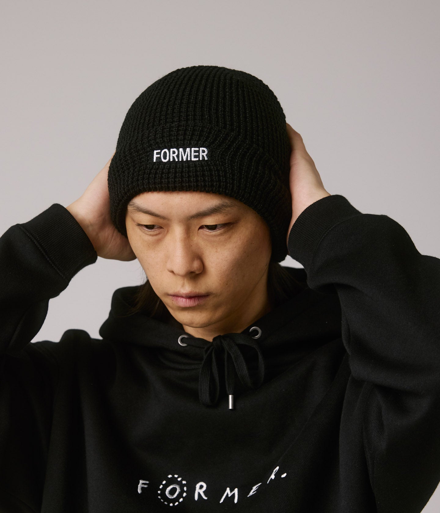 LEGACY WAFFLE BEANIE // BLACK