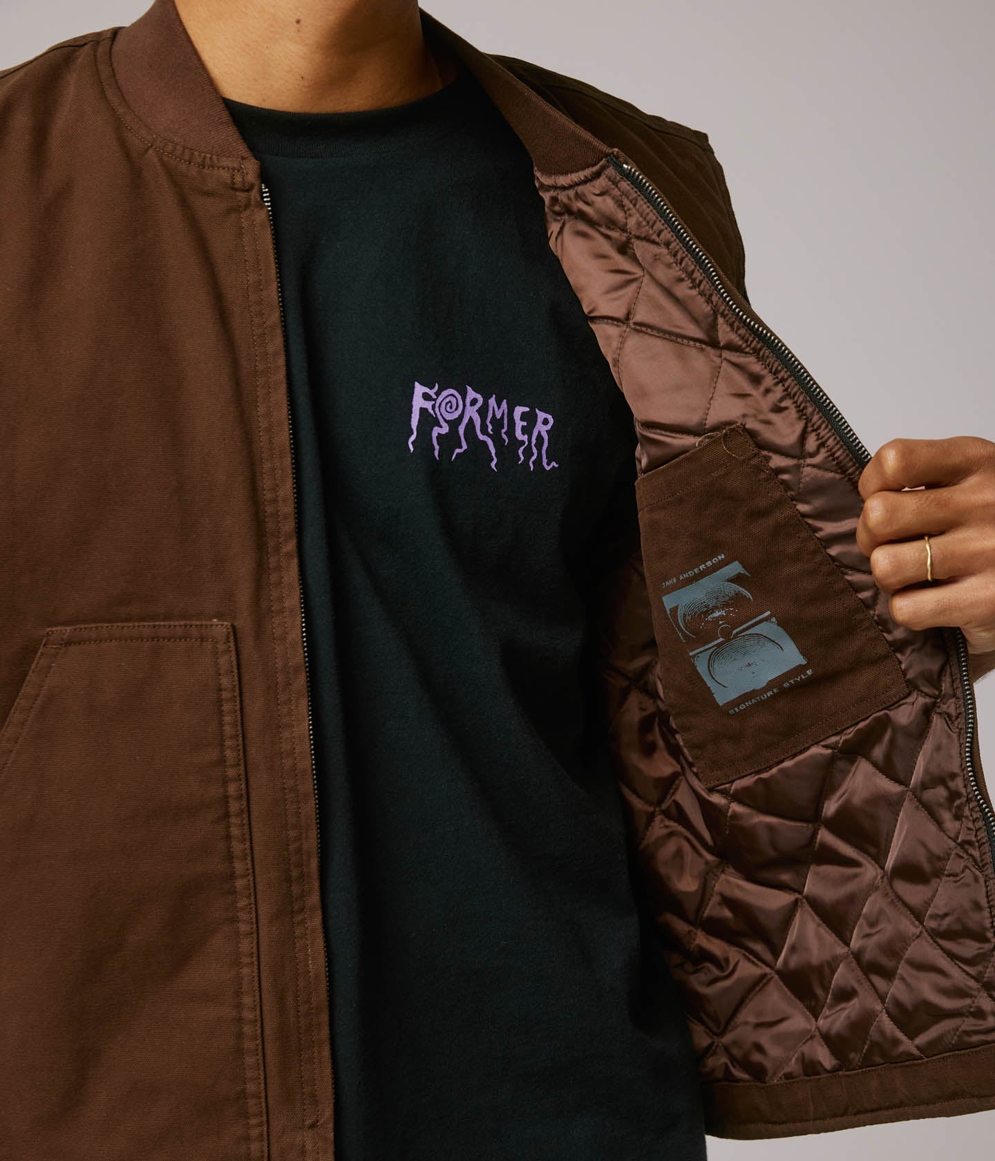 VT CANVAS VEST // BROWN