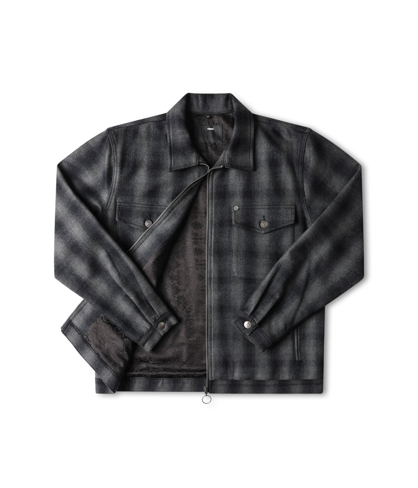 CA CHECK CAGE JACKET // BLACK