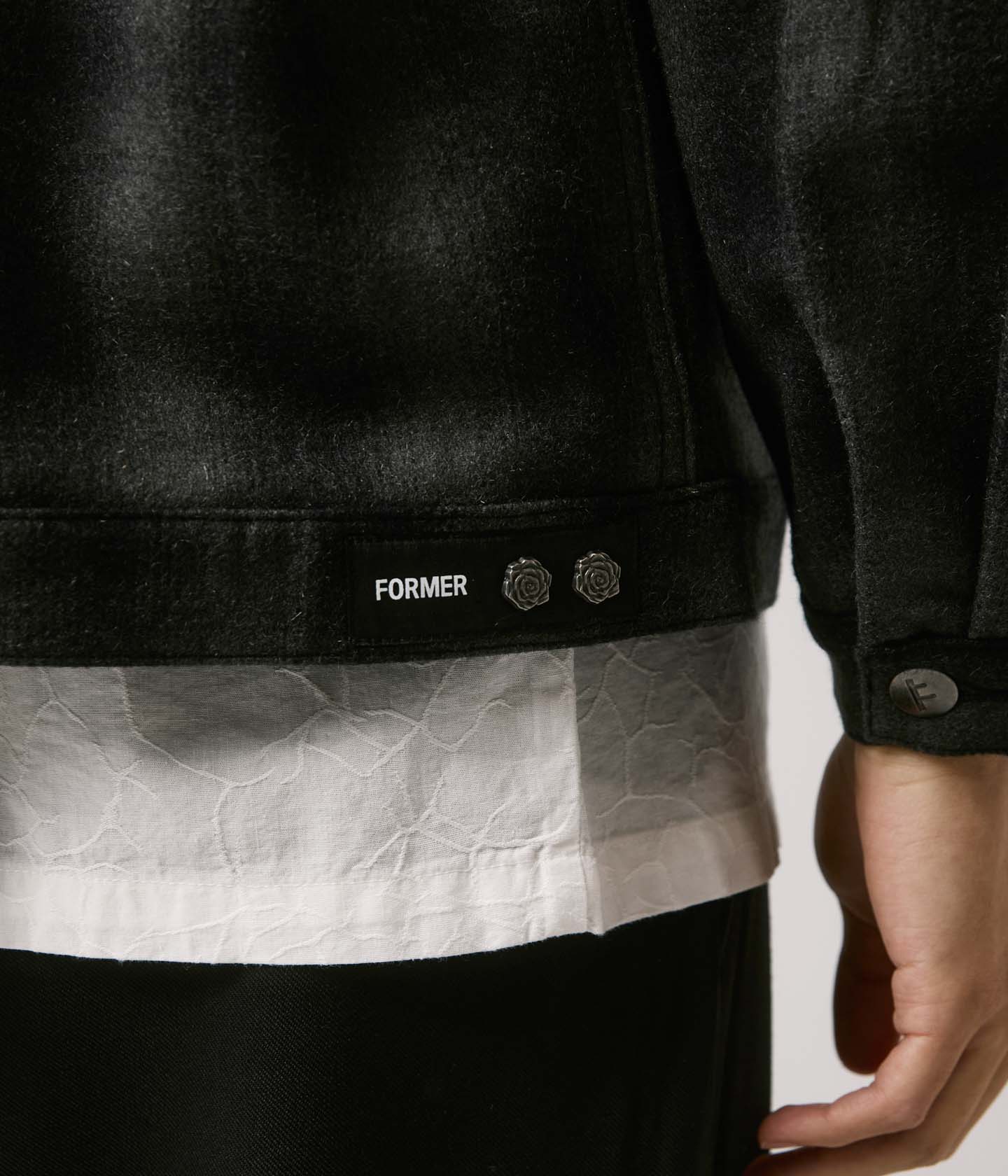 CA CHECK CAGE JACKET // BLACK
