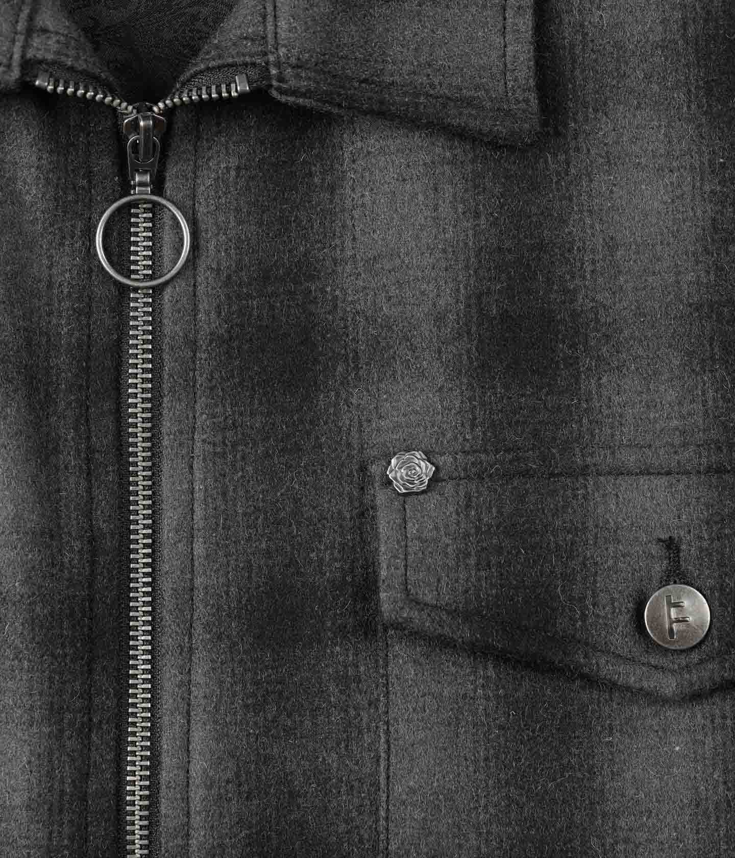 CA CHECK CAGE JACKET // BLACK