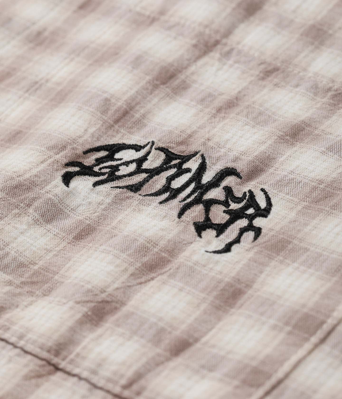 MANNERS CHECK SS SHIRT // TAUPE