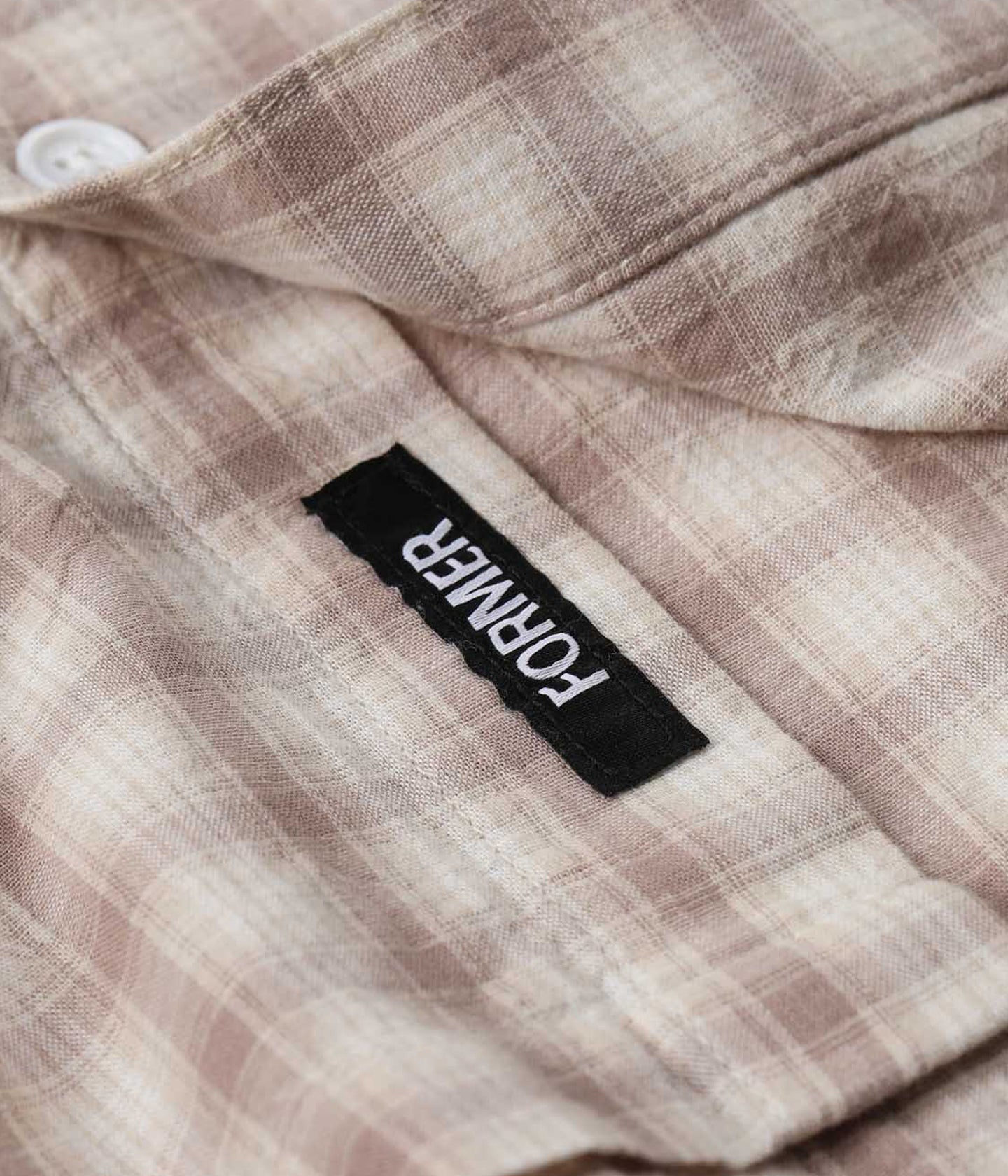 MANNERS CHECK SS SHIRT // TAUPE