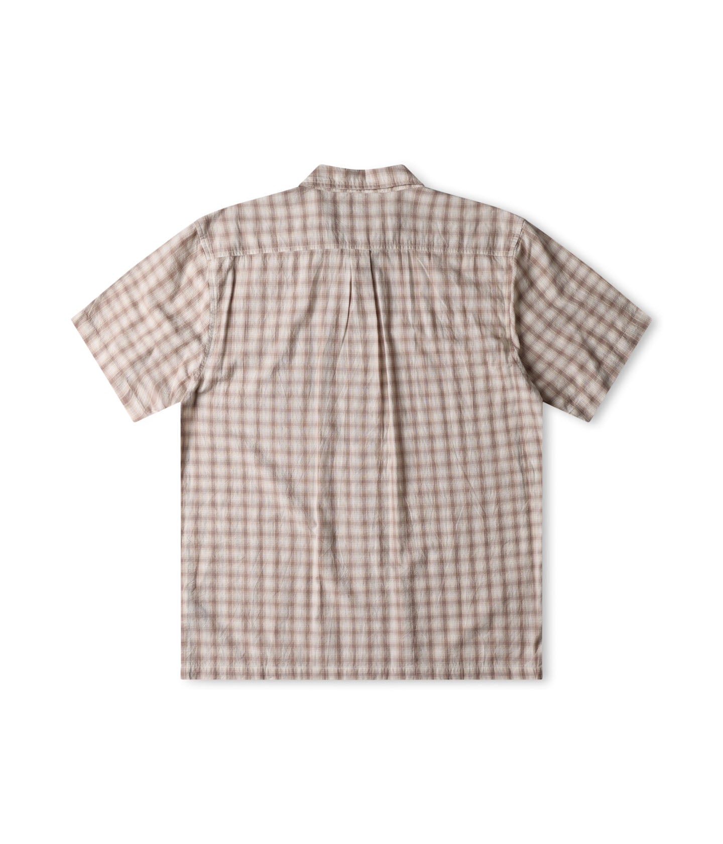 MANNERS CHECK SS SHIRT // TAUPE