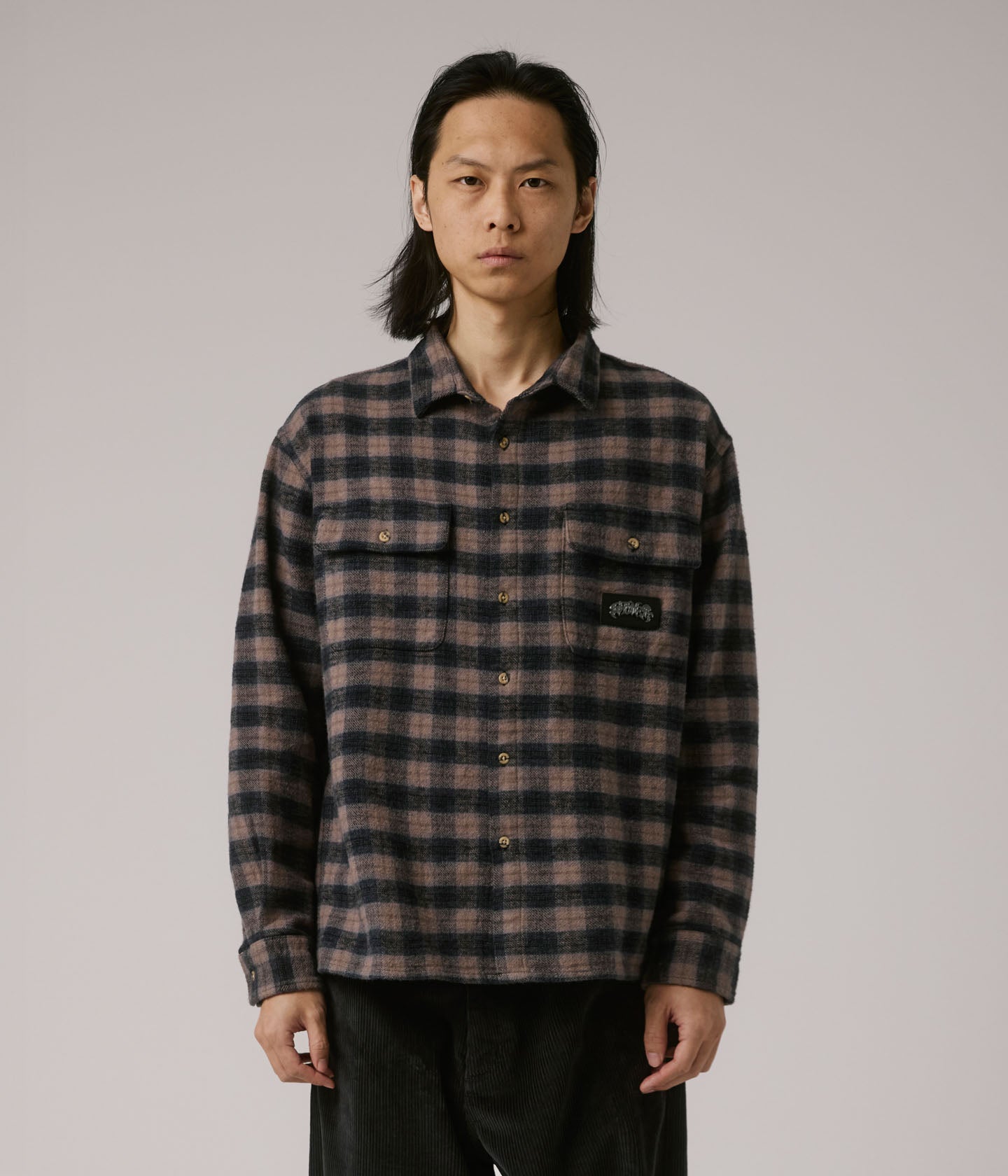 MANNERS PLAID LS SHIRT // TAUPE