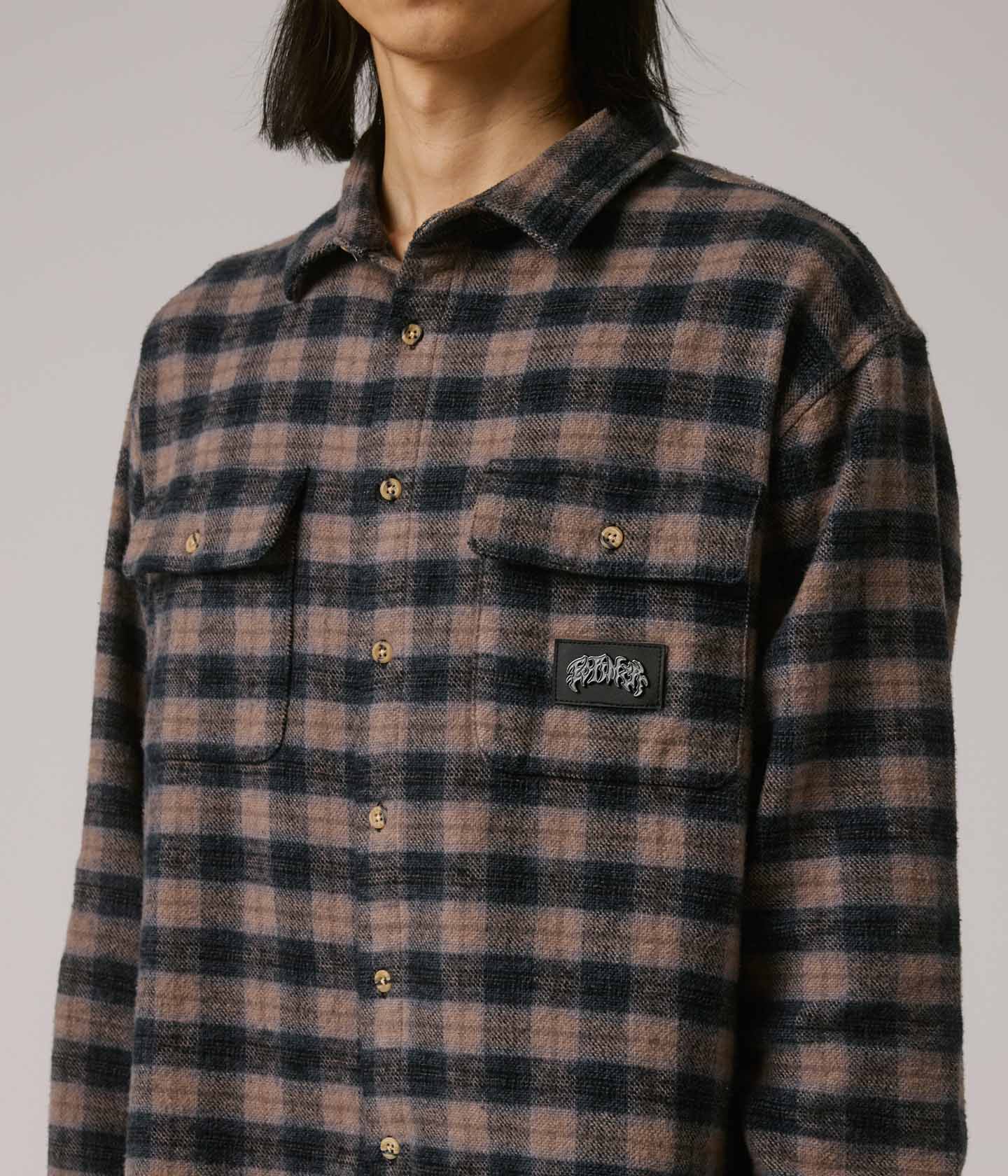 MANNERS PLAID LS SHIRT // TAUPE