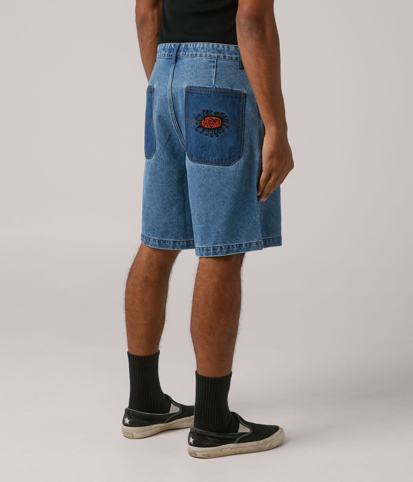 REYNOLDS HALO 21" DENIM SHORT // WORN BLUE