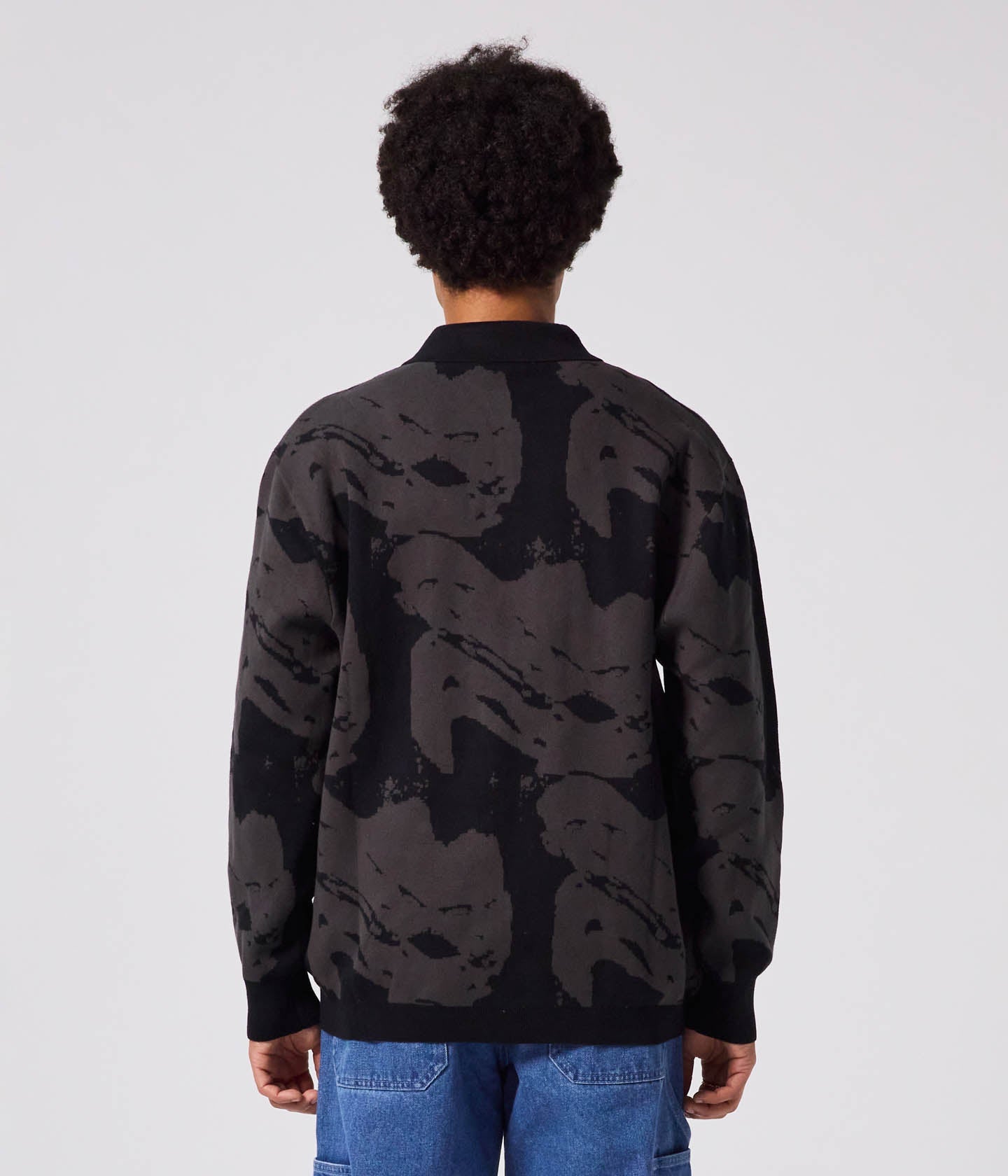 DISTORT LS KNIT POLO