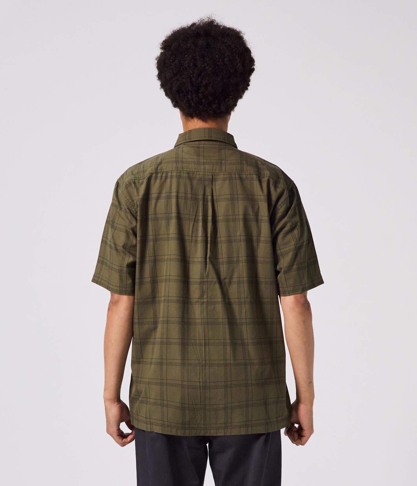 WINDOWPANE SS SHIRT // OLIVE