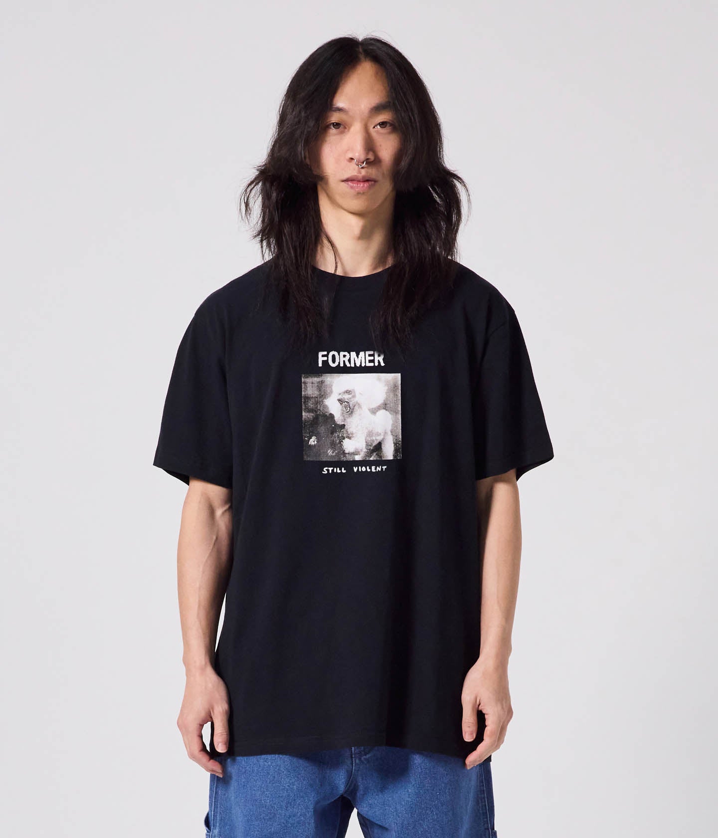 WAR POODLE T-SHIRT // WASHED BLACK