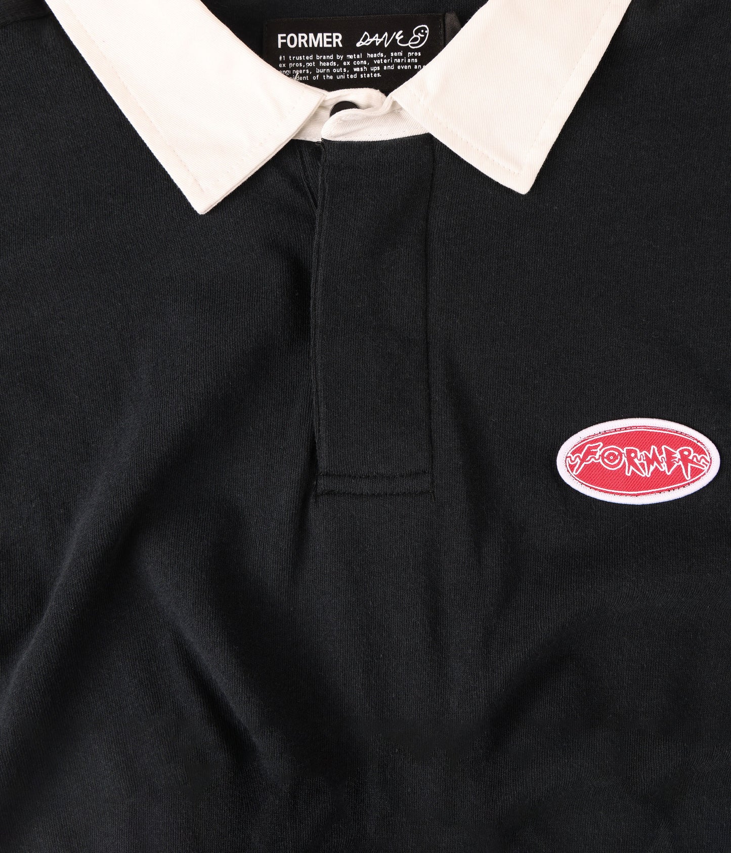 REYNOLDS FLATLINE RUGBY POLO // BLACK