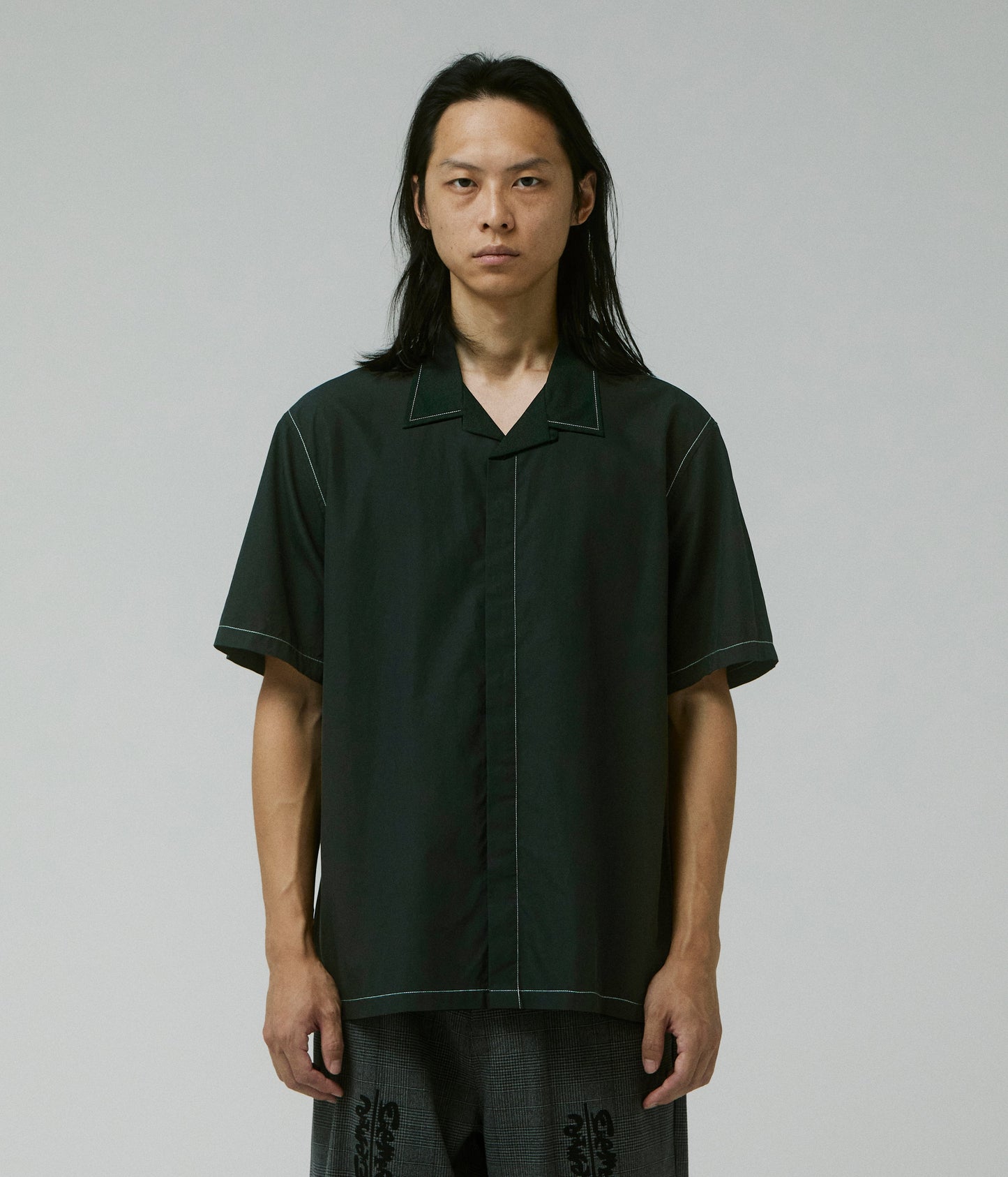 MARILYN CONTRAST SS SHIRT // BLACK
