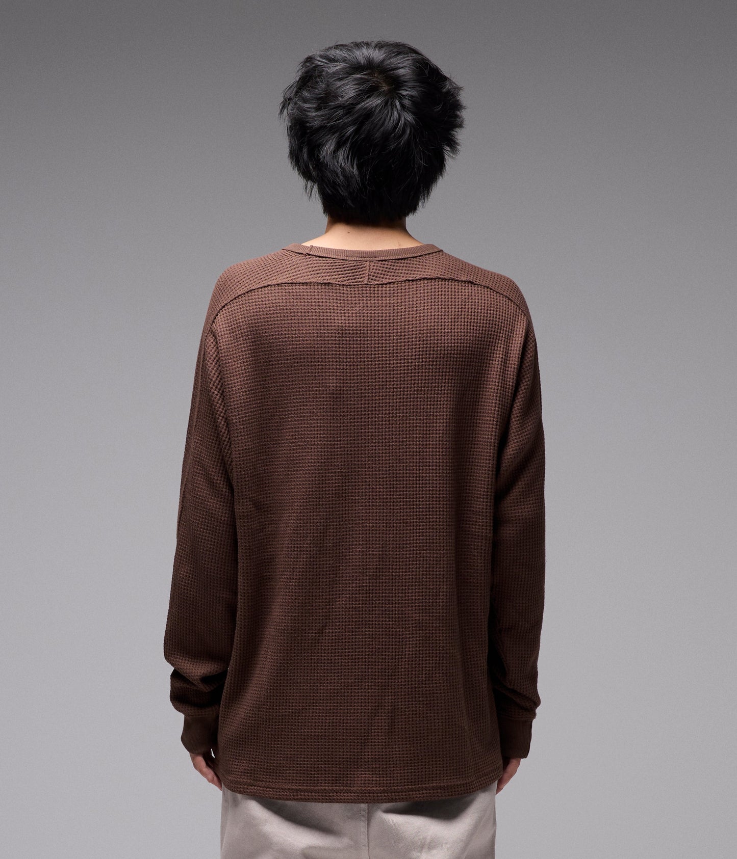 FRANCHISE WAFFLE LS T-SHIRT // CHOC