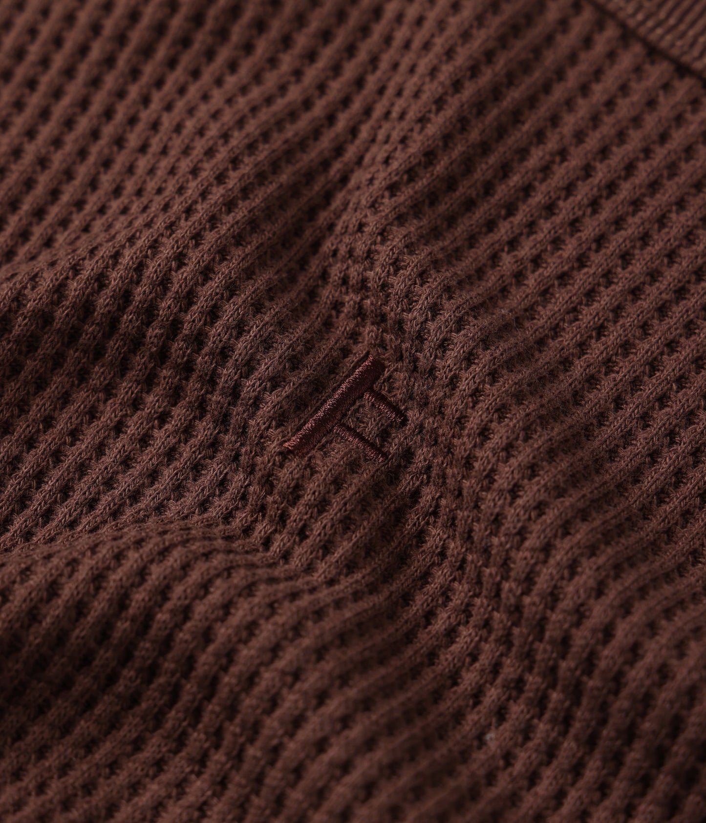 FRANCHISE WAFFLE LS T-SHIRT // CHOC