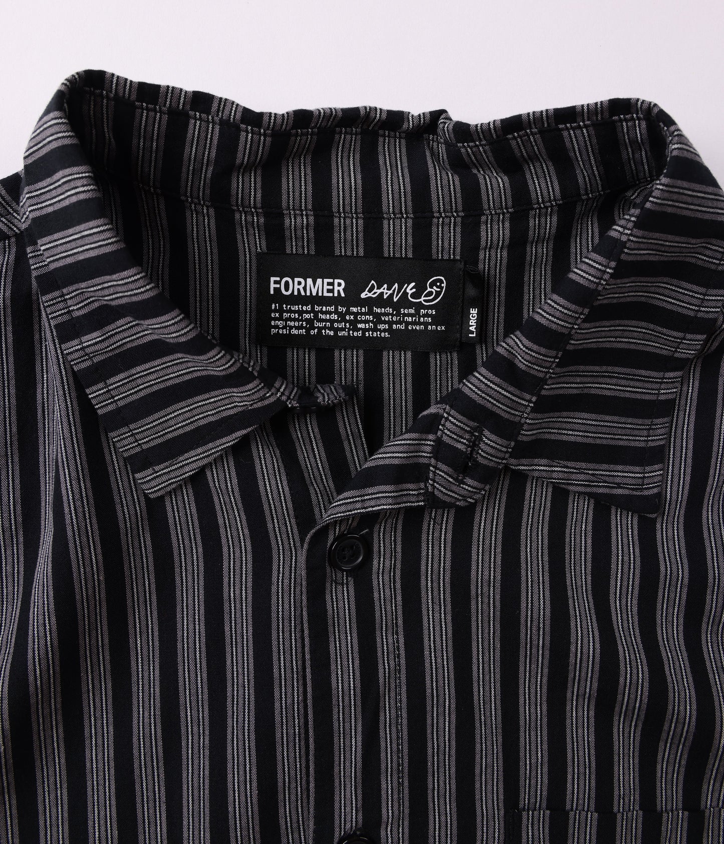 REYNOLDS STRIPE SS SHIRT // MIDNIGHT