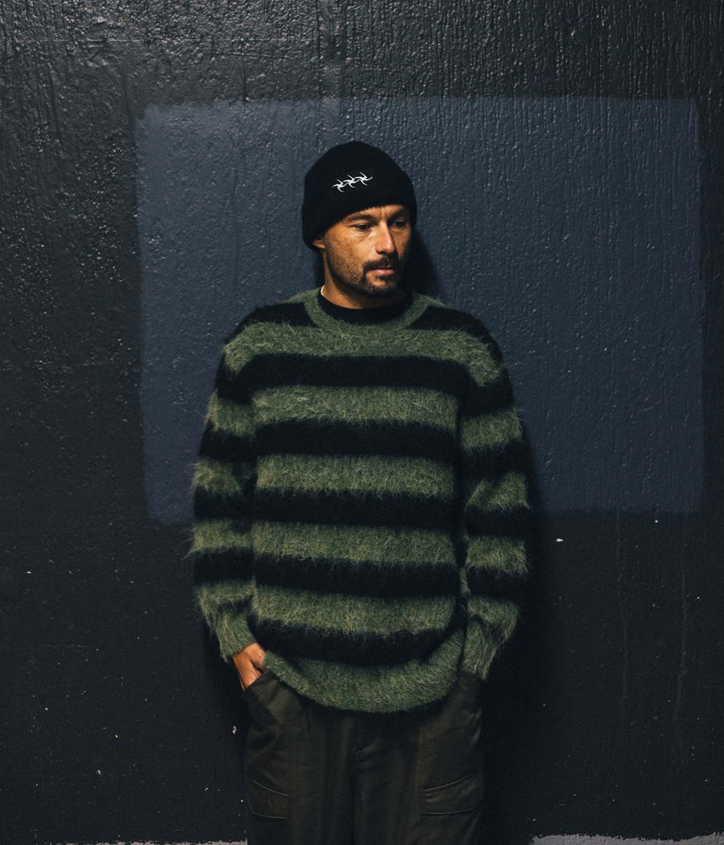 DION STRIPE KNIT // BLACK