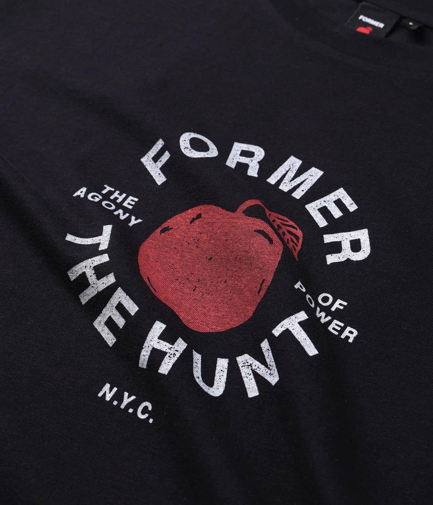 FH BIG APPLE LINEN T-SHIRT // BLACK