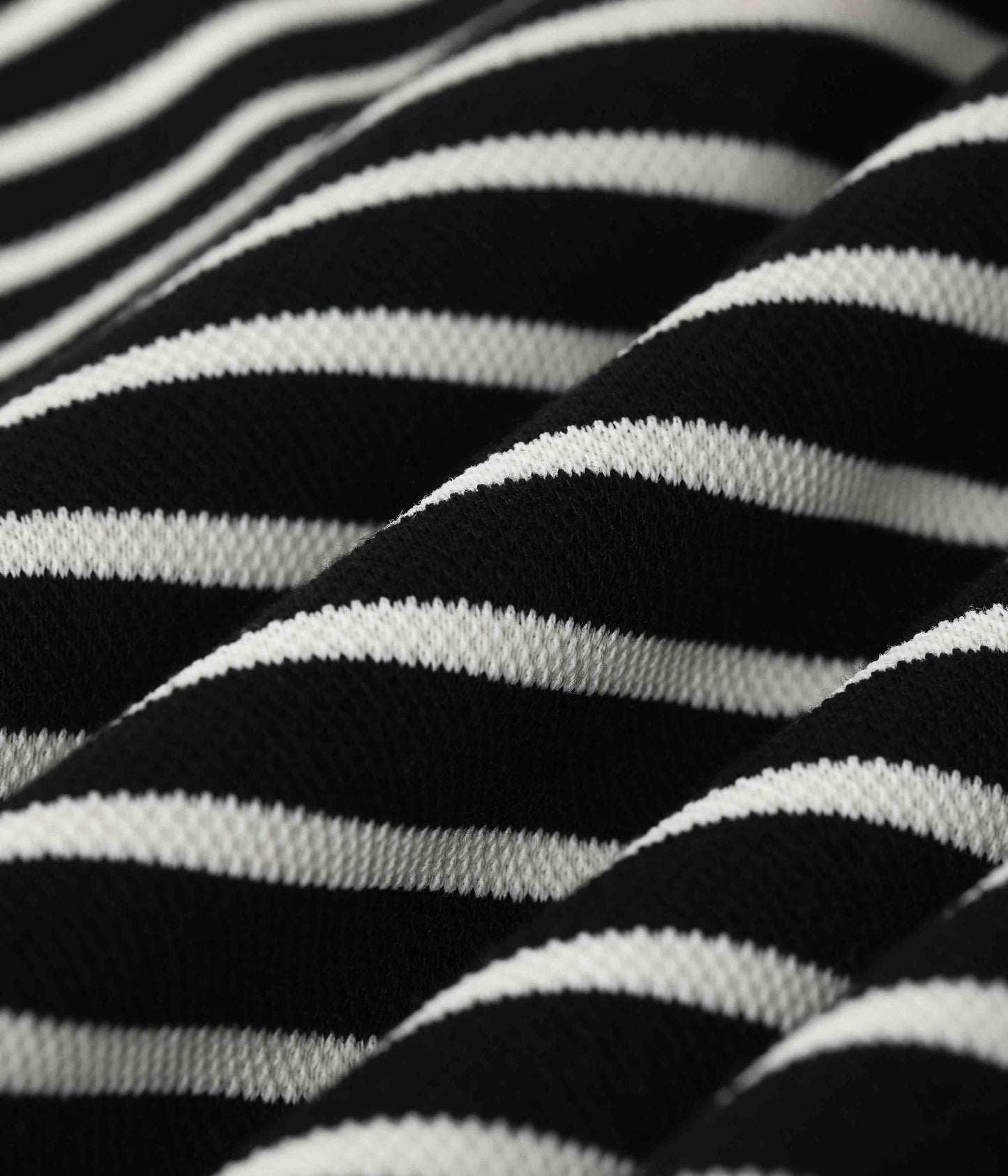 UNIFORM STRIPED SS POLO // WORN BLACK WHITE