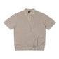 Former Merchandise - OPEN COLLAR KNIT POLO - Oat - ARROW & BEAST