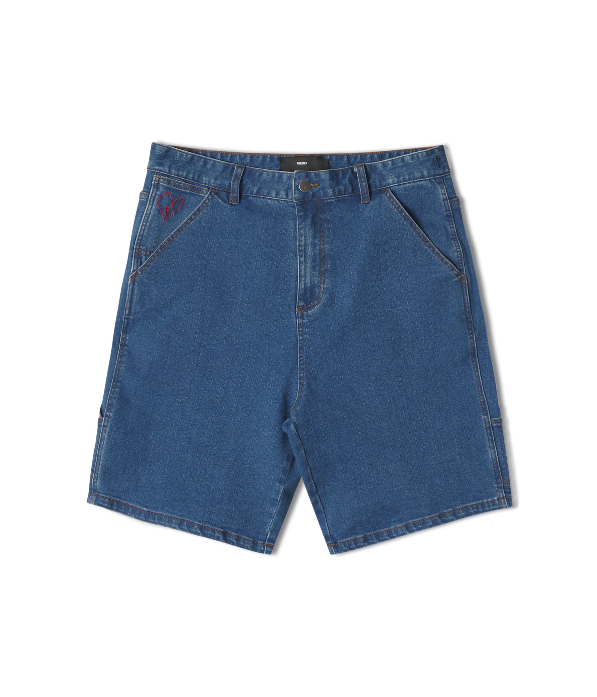 Former Merchandise - DISTEND DENIM WALKSHORT - Dark Blue Denim - ARROW & BEAST