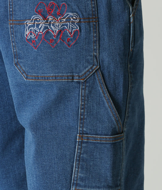 Former Merchandise - DISTEND DENIM WALKSHORT - Dark Blue Denim - ARROW & BEAST