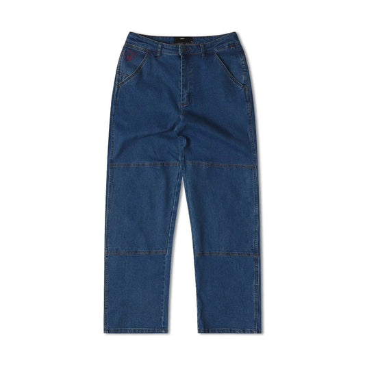 Former Merchandise - DISTEND DOUBLE KNEE DENIM JEAN - Dark Blue Denim - ARROW & BEAST