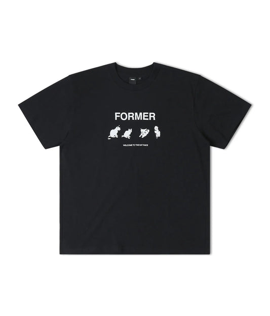 Former Merchandise Kitty Litter Tee Black - ARROW & BEAST