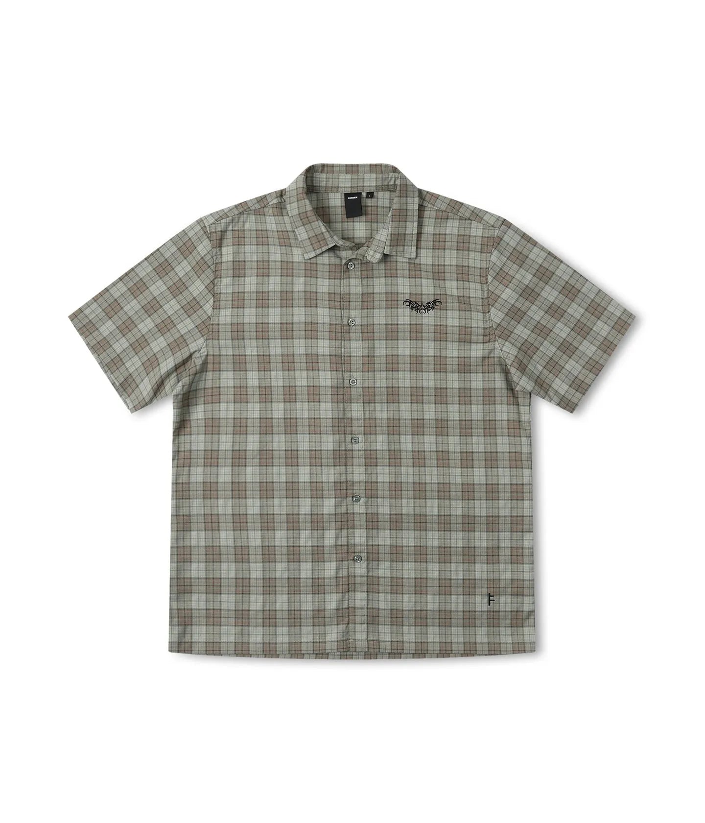 Former Merchandise - MANNERS CHECK SS SHIRT - GREEN BROWN - ARROW & BEAST