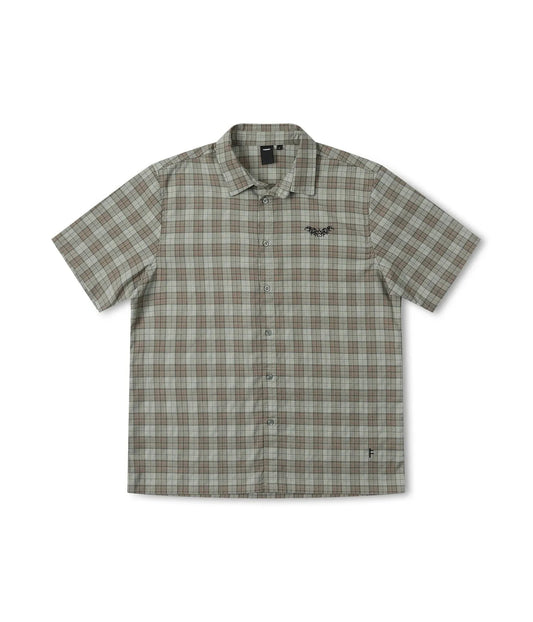 Former Merchandise - MANNERS CHECK SS SHIRT - GREEN BROWN - ARROW & BEAST