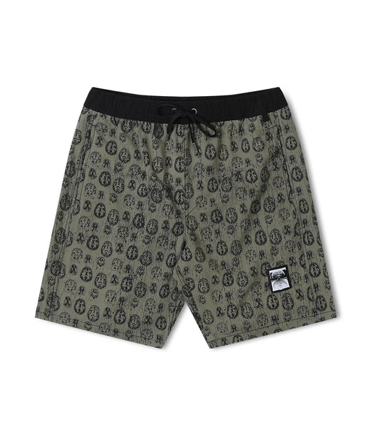 Former Merchandise - SWANS RUMINATION SWIM TRUNK - BLACK SAGE - ARROW & BEAST