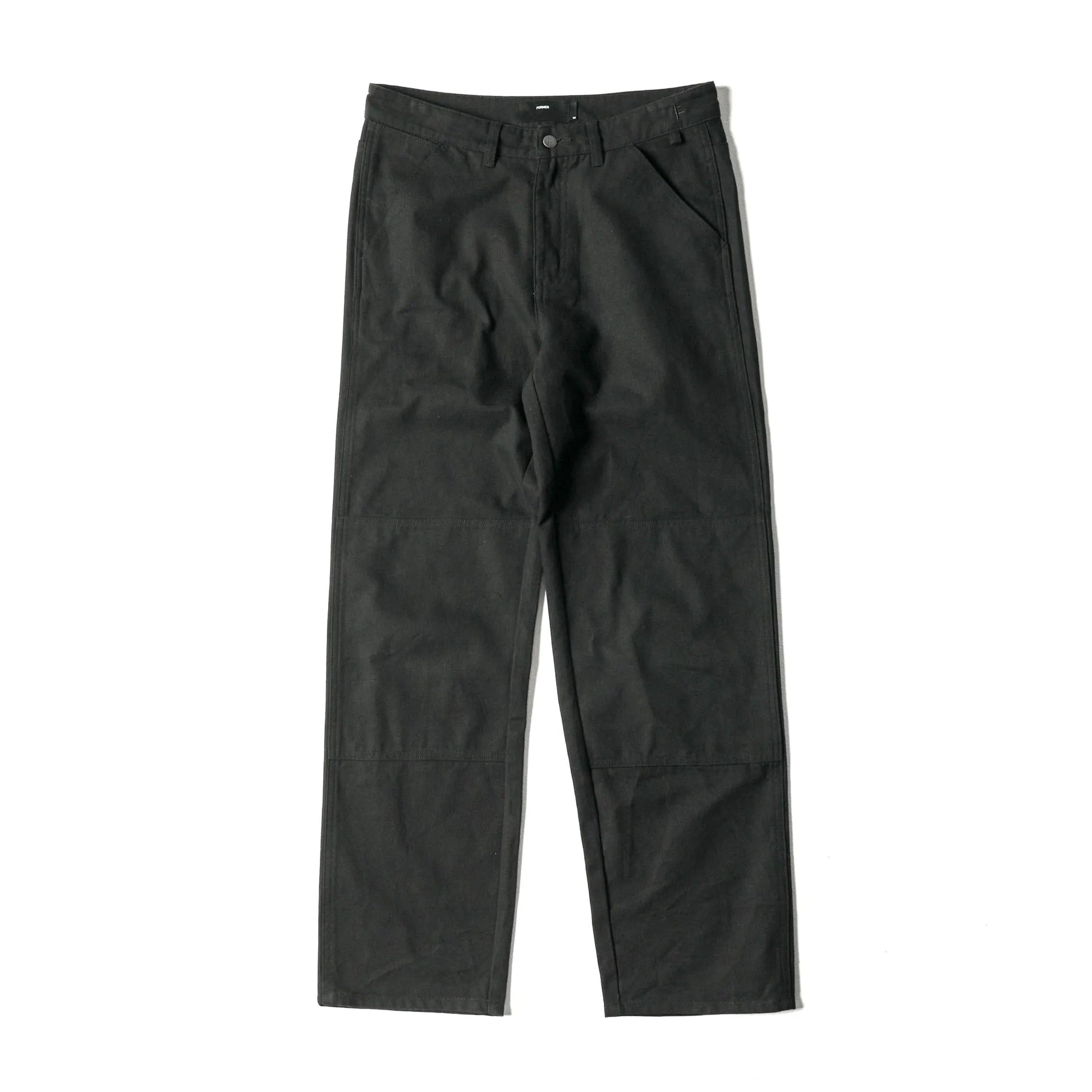 Former Merchandise - DISTEND DOUBLE KNEE PANT Black - Black - ARROW & BEAST