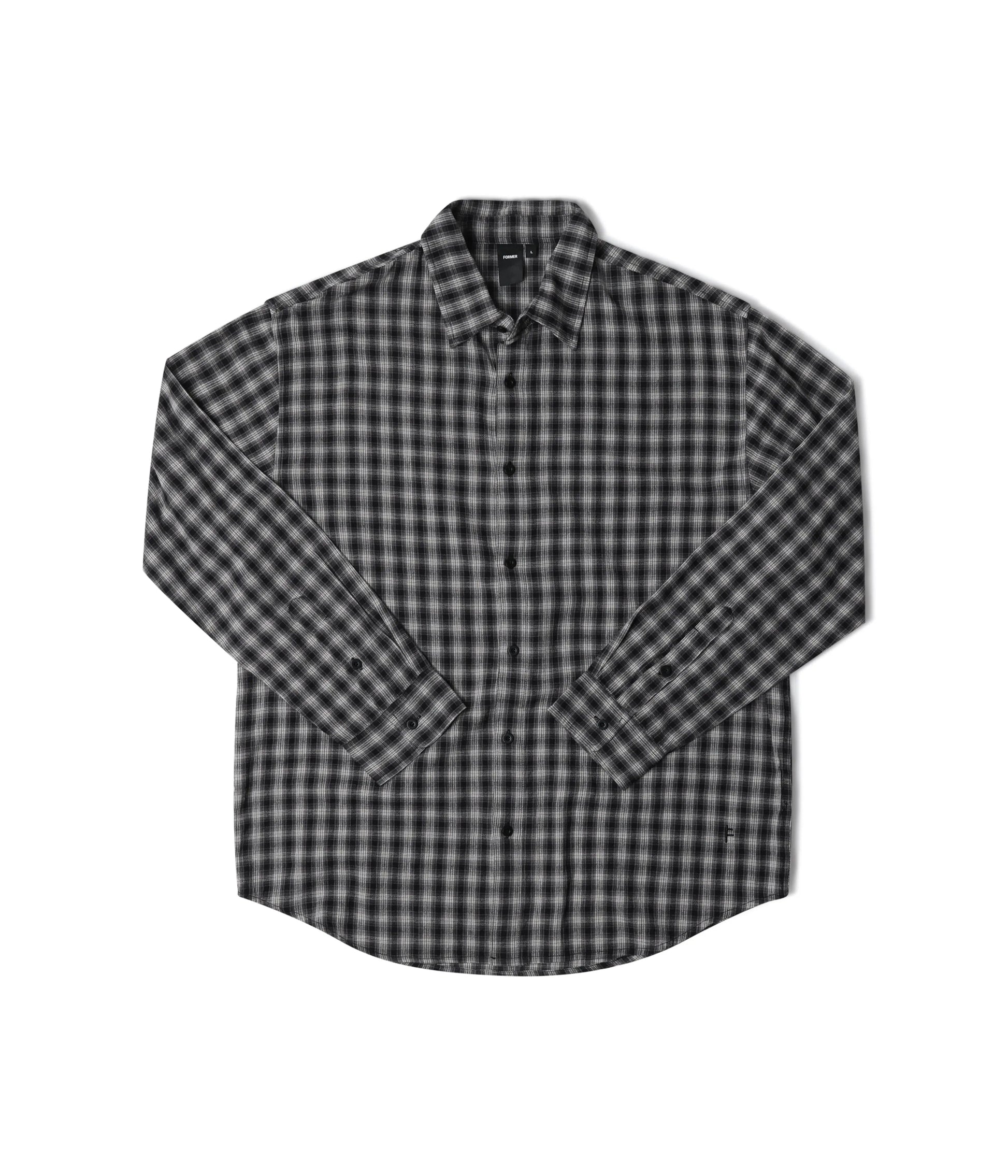 Former Merchandise - VIVIAN CHECK LS SHIRT Grey Check - Grey Check - ARROW & BEAST