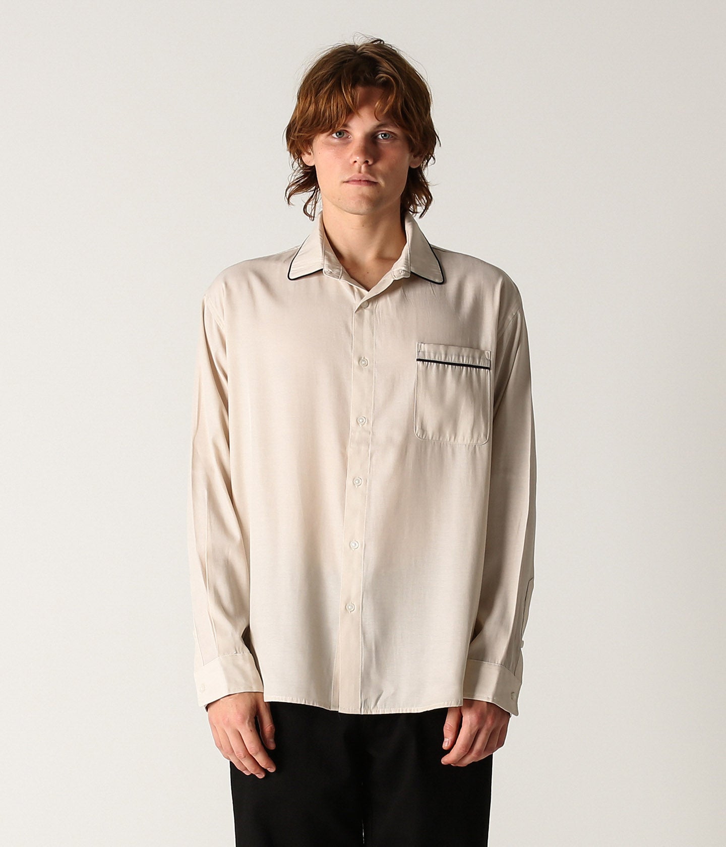 VIVIAN VALE LS SHIRT // BONE BLACK