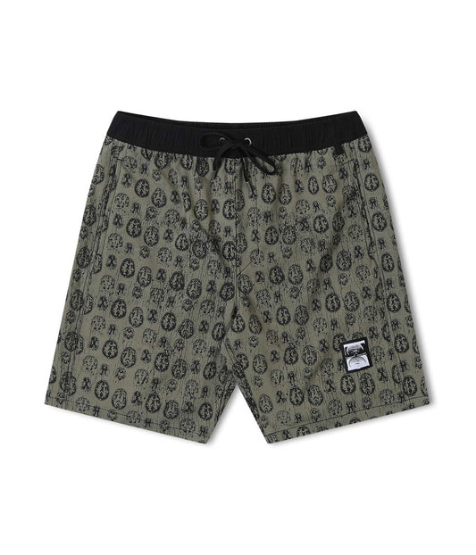 SWANS RUMINATION 18' SWIM TRUNK // BLACK SAGE