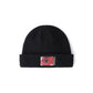 ROSETTE PATCH BEANIE // BLACK