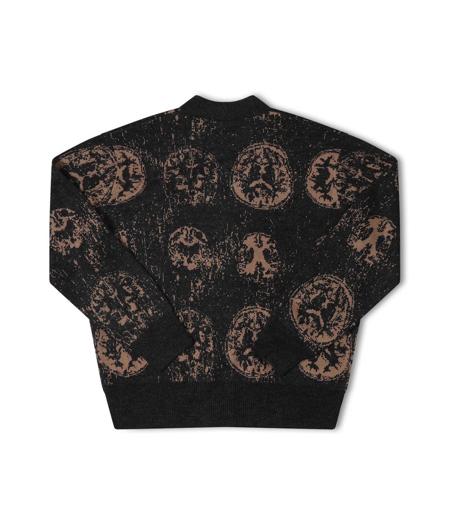 CA BRAINSCAN CARDIGAN // BLACK MUSHROOM