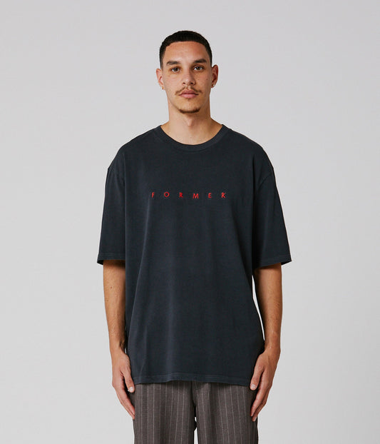 SUSPEND OVERSIZED T-SHIRT // WASHED BLACK