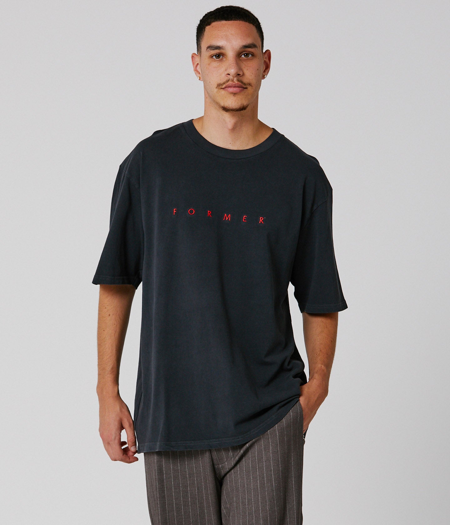 SUSPEND OVERSIZED T-SHIRT // WASHED BLACK