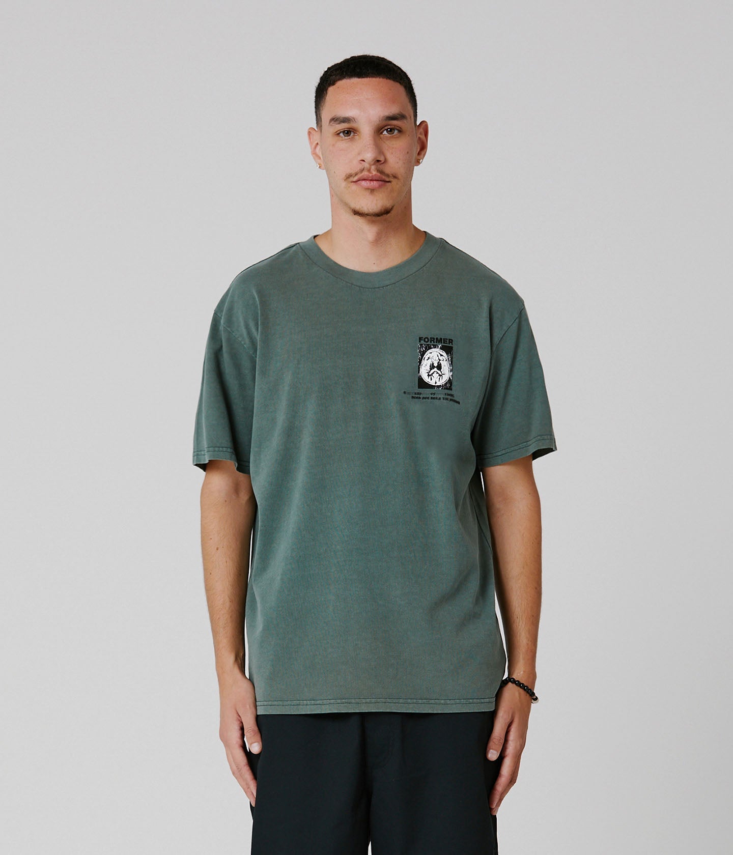 BRAIN SCAN T-SHIRT // WASHED GREEN