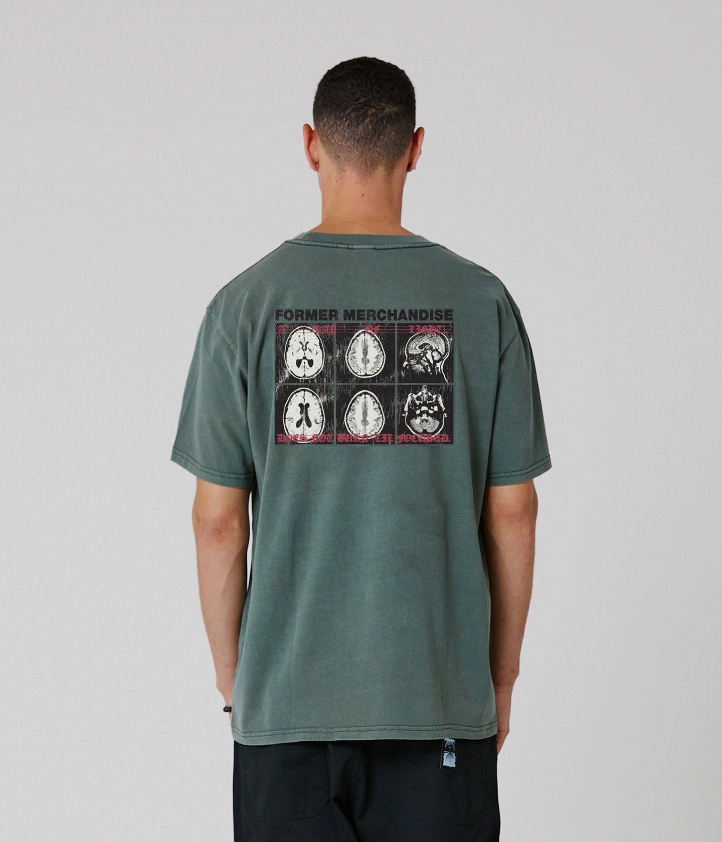 BRAIN SCAN T-SHIRT // WASHED GREEN