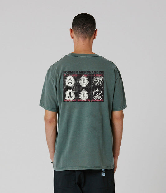 BRAIN SCAN T-SHIRT // WASHED GREEN