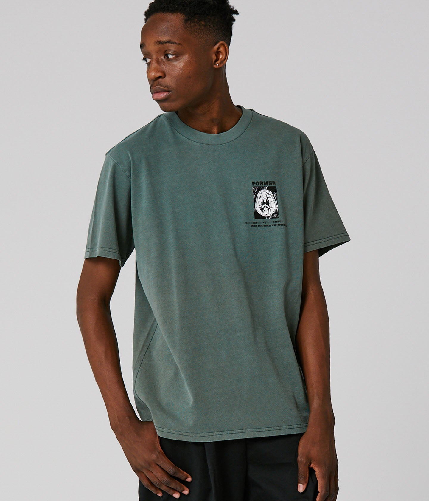 BRAIN SCAN T-SHIRT // WASHED GREEN