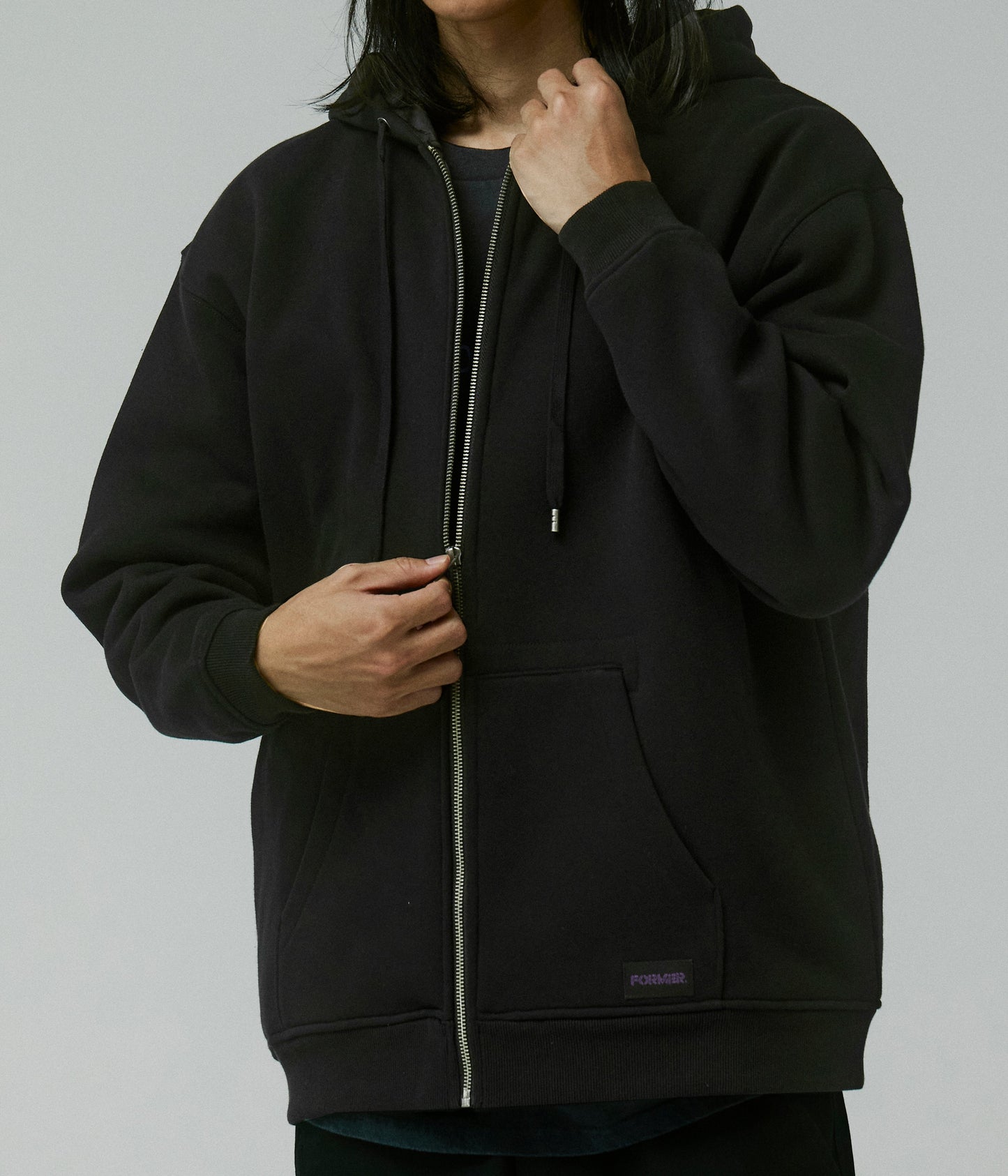 GLOBAL MIND LINED ZT HOOD // BLACK