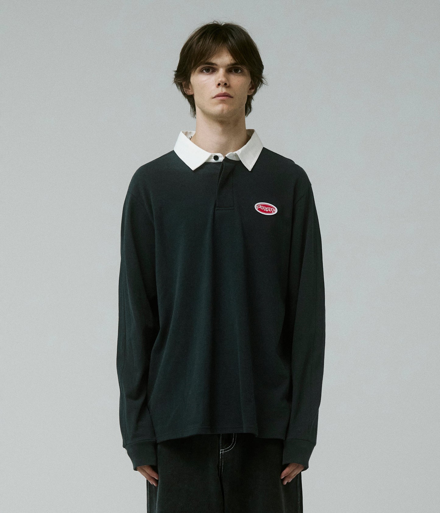 REYNOLDS FLATLINE RUGBY POLO // BLACK