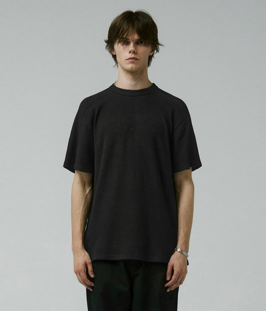 FRANCHISE WAFFLE SS T-SHIRT // BLACK