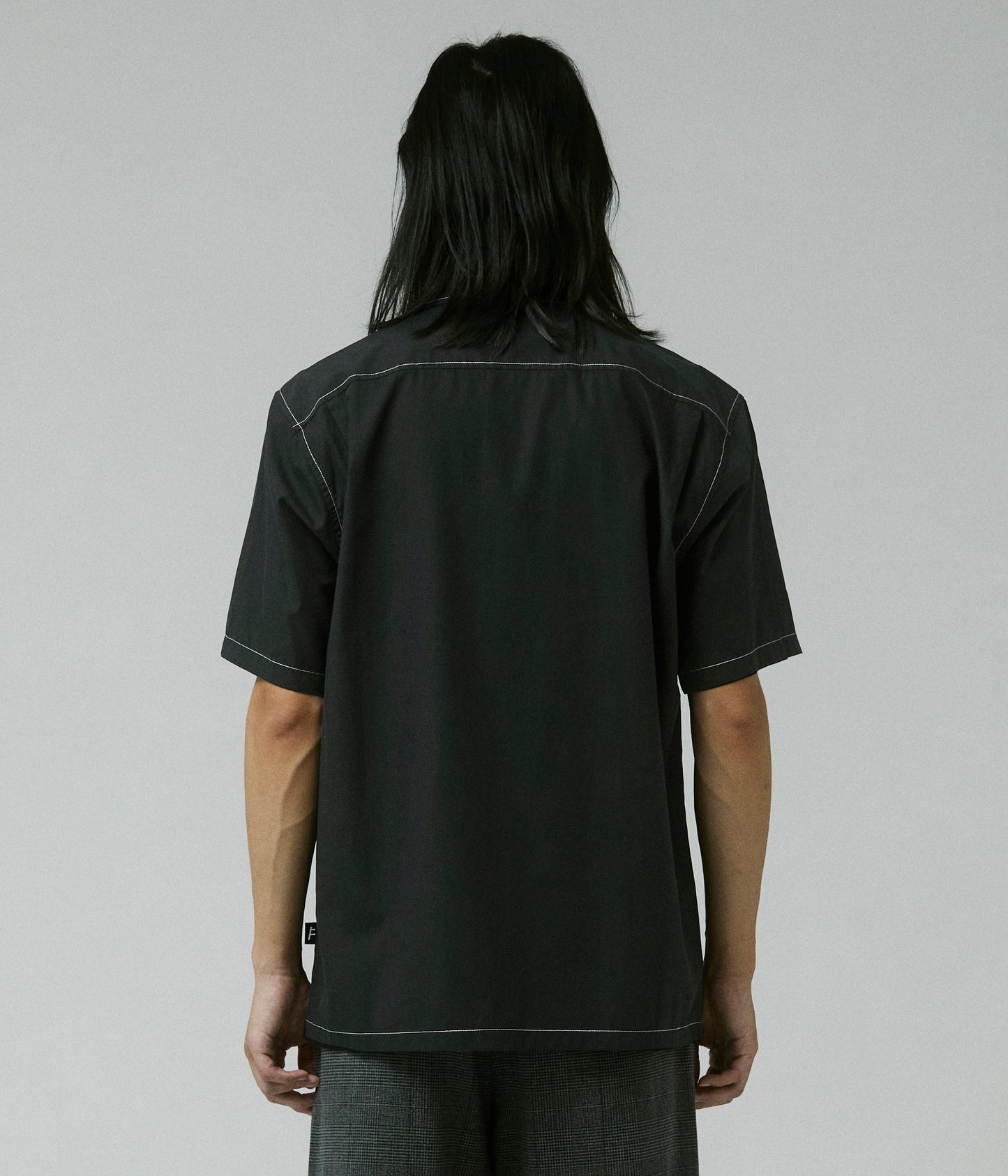 MARILYN CONTRAST SS SHIRT // BLACK