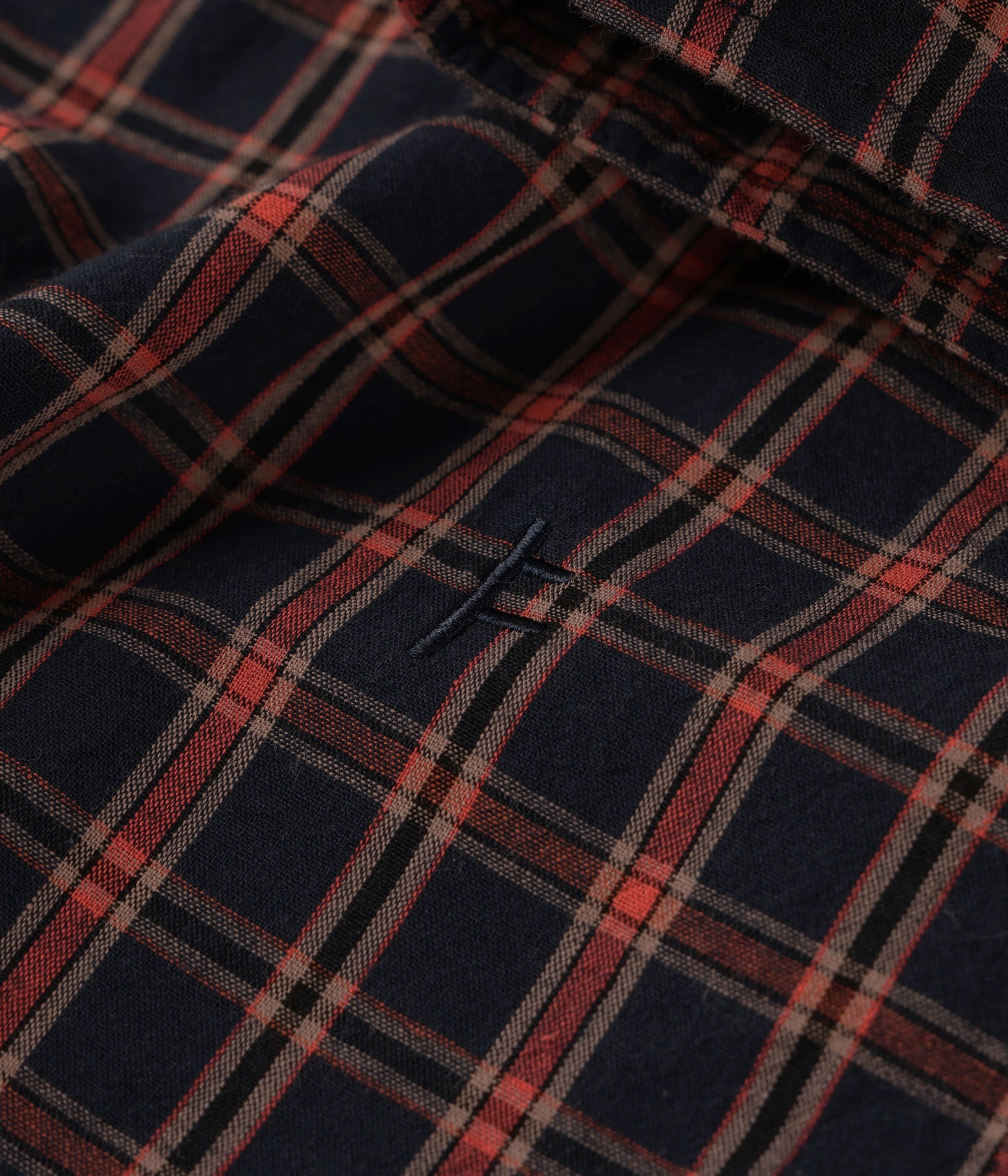VIVIAN CHECK LS SHIRT // NAVY