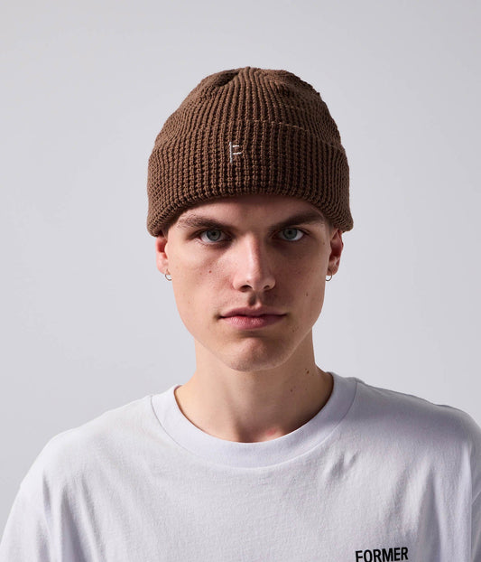 FRANCHISE WAFFLE BEANIE // PECAN