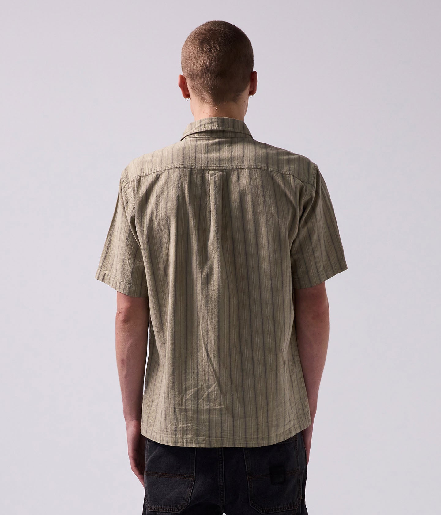 REYNOLDS STRIPED SS SHIRT // MOSS